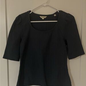 Elegant Charcoal Blue Women's Top
